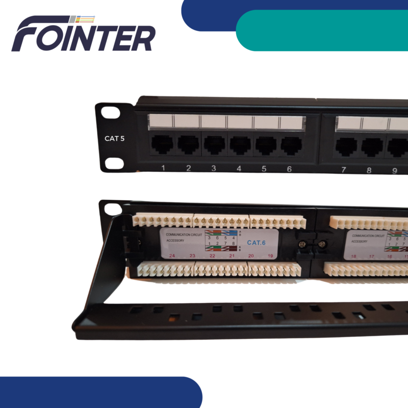 PATCH PANEL 24 PUERTOS CAT5 Y CAT6 - Image 2