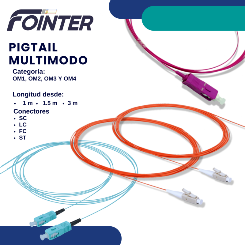 PIGTAIL MULTIMODO SC OM1, OM2, OM3 Y OM4